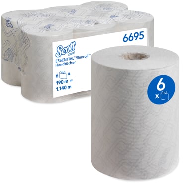 SCOTT® Essential™ Slimroll™ Rollenhandtücher, 19,8 cm x 190 m