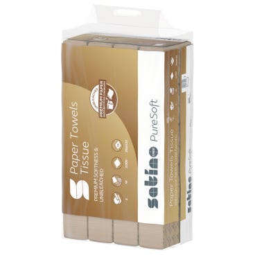 Satino PureSoft Handtuchpapier, W-Falz, 2-lagig, PT2-kompatibel