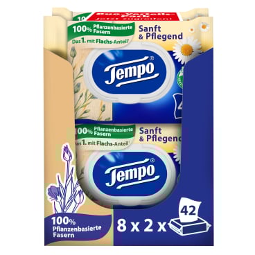 Tempo sanft & pflegend feuchte Toilettentücher Großpackung