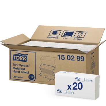 Tork Xpress® Papierhandtücher H2 Universal, 21 x 23,5 cm, 2-lagig