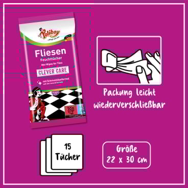 POLIBOY Fliesen-Feuchttücher Clever Care