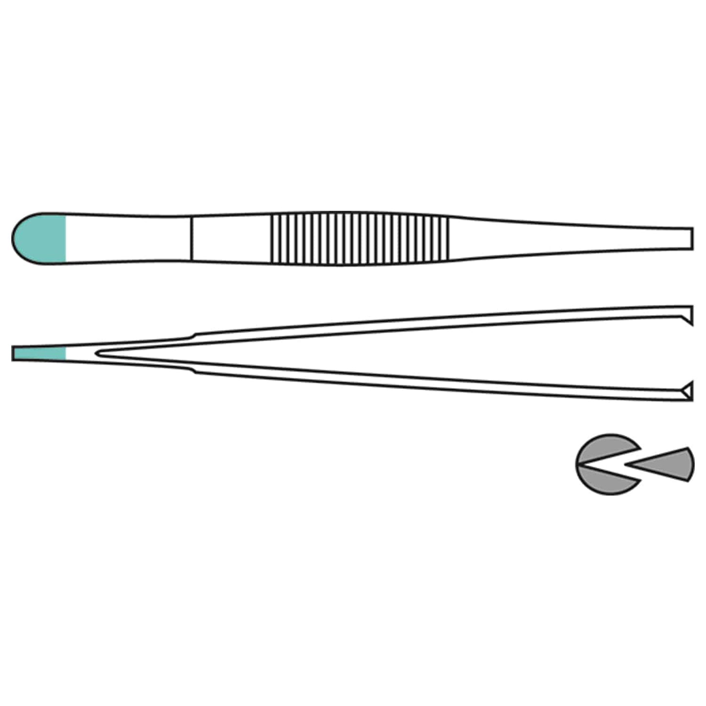 Chirurgische Standard-Pinzette, gerade, 14cm
