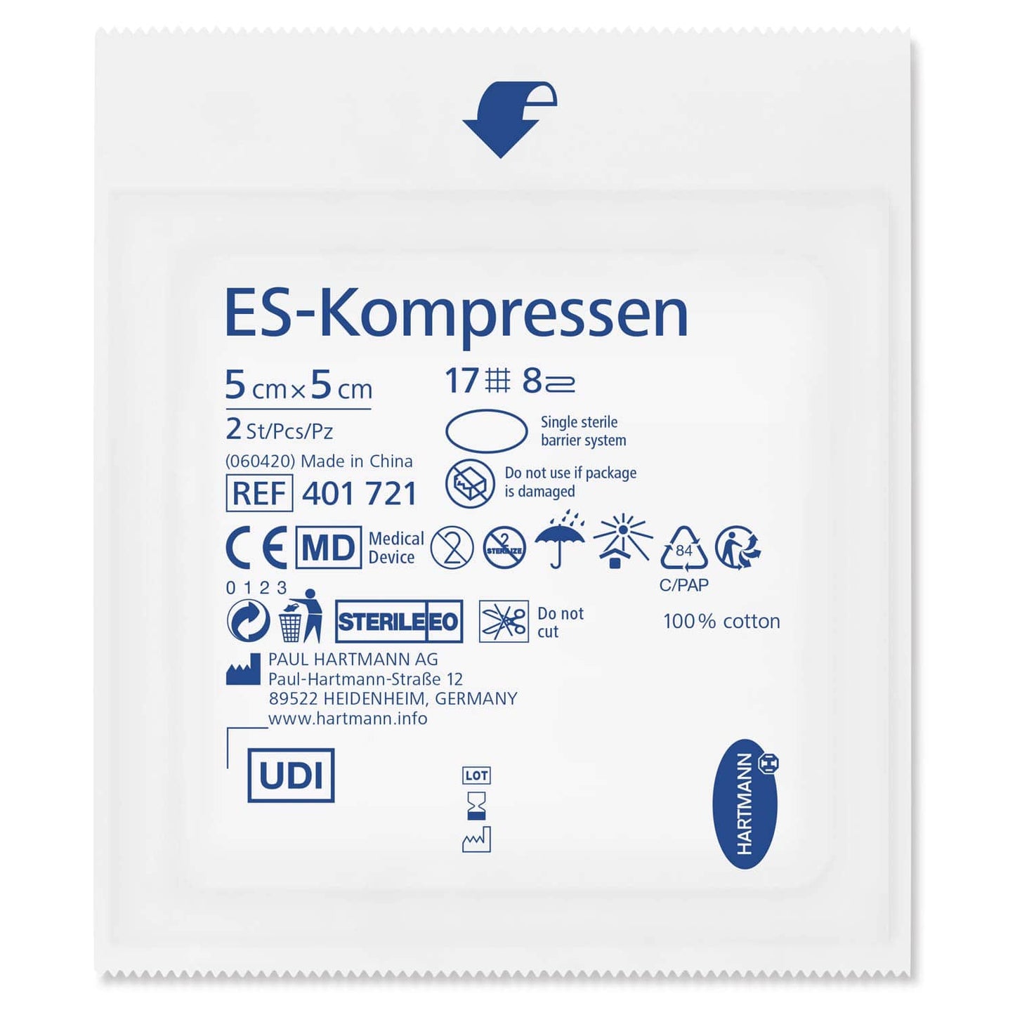 ES-Kompressen, steril