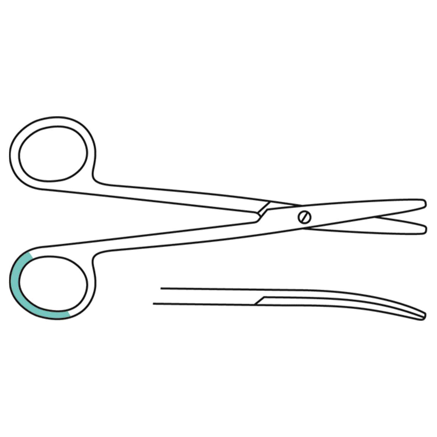 Metzenbaumschere, stumpf/stumpf 14,5 cm