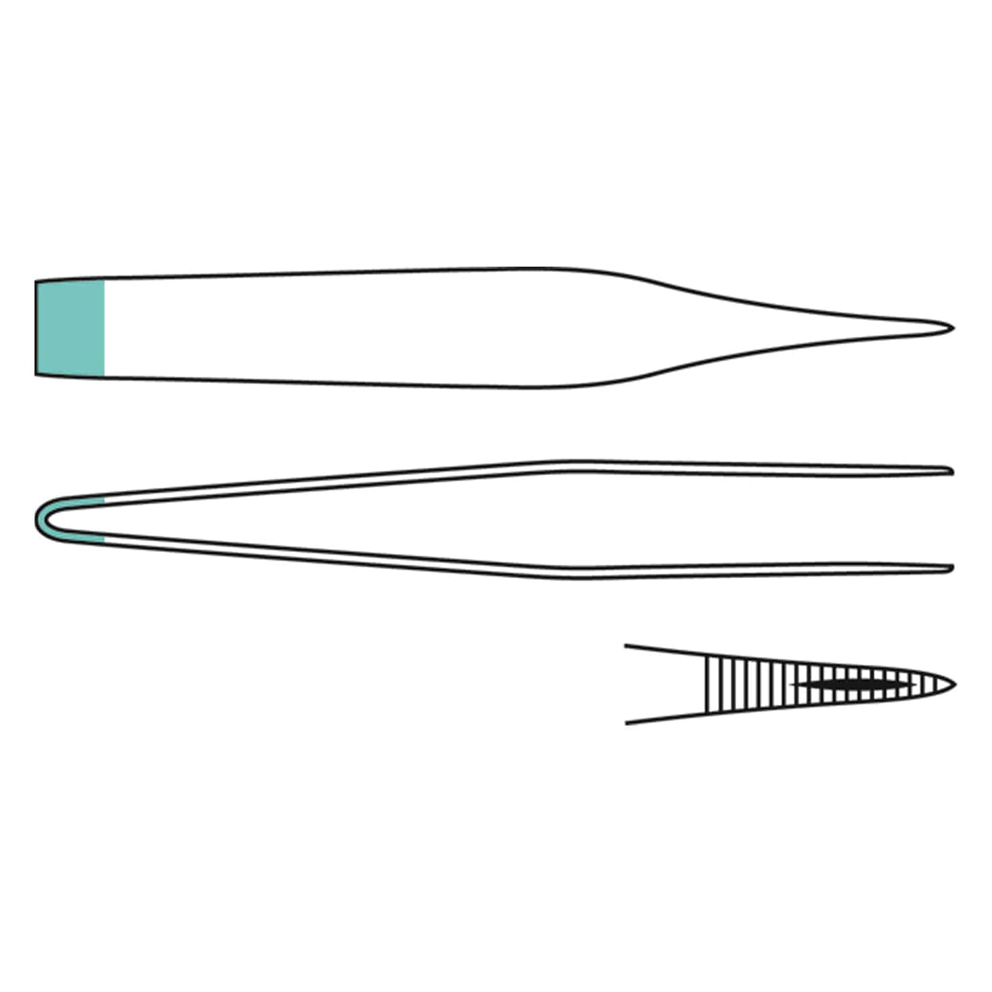 Splitterpinzette, gerade, 9 cm