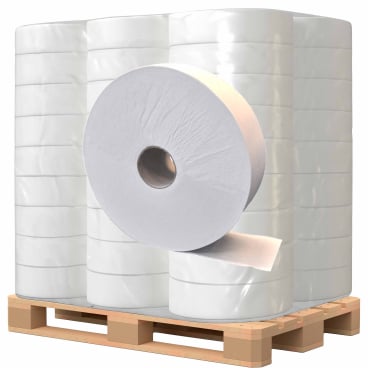 Jumbo-Toilettenpapier, Tissue, 2-lagig, hochweiß, 380 m