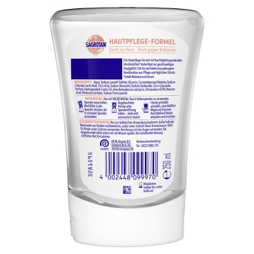 Reckitt Benckiser GmbH - SAGROTAN Healthy No-Touch Flüssigseife Nachfüller, 250 ml - Cashmere & Rosenessenz