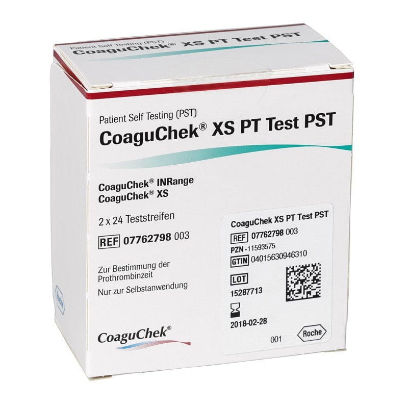 CoaguChek XS PT Test, PST Teststreifen