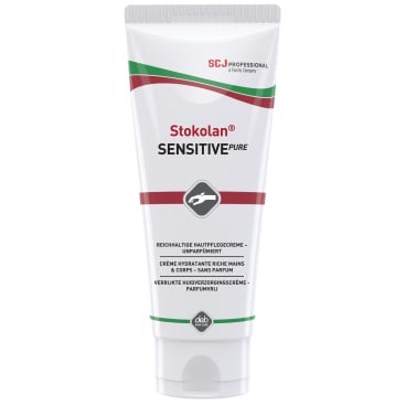 SC Johnson GmbH - Stokolan® SENSITIVE PURE Hautpflegecreme - 1 Karton = 12 Tuben á 100 ml