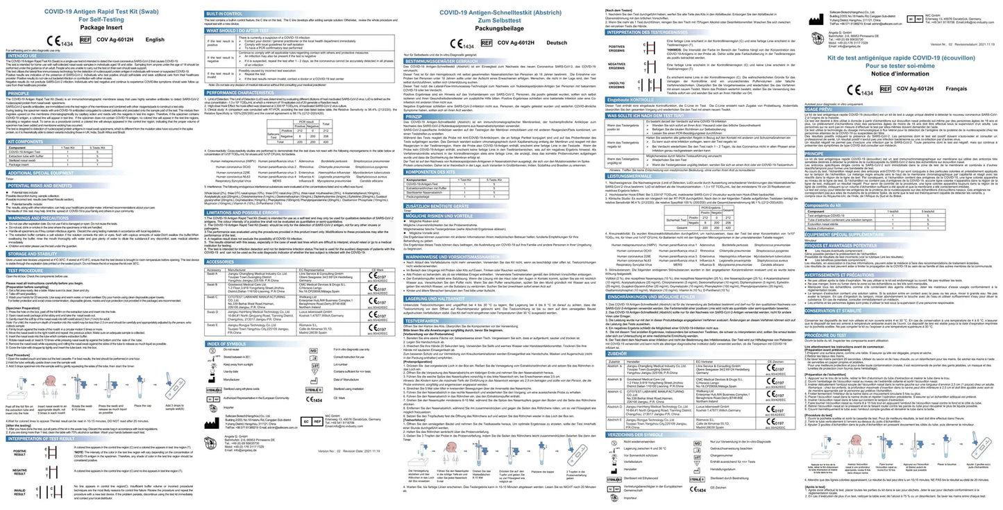 Safecare® Covid-19 Corona Schnelltest für Laien (Selbsttest) - Einzeln verpackt