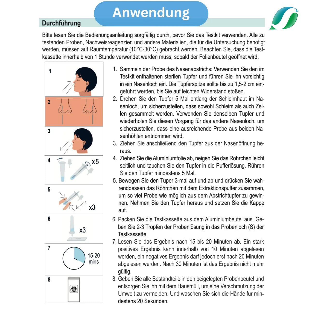 Safecare® Covid-19 Corona Schnelltest für Laien (Selbsttest) - Einzeln verpackt