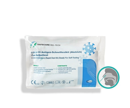 Safecare® Covid-19 Corona Schnelltest für Laien (Selbsttest) - Einzeln verpackt