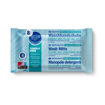 TEMDEX® Wet Care Waschhandschuhe, Waschen ohne Wasser