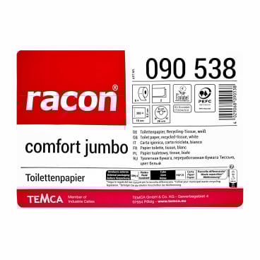 racon® comfort jumbo Toilettenpapier, 2-lagig, weiß, 380 m