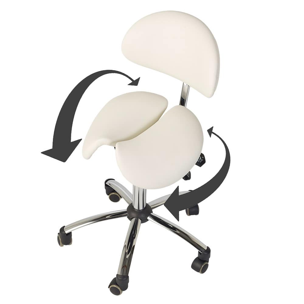 Sattel-Hocker mit Rückenlehne
