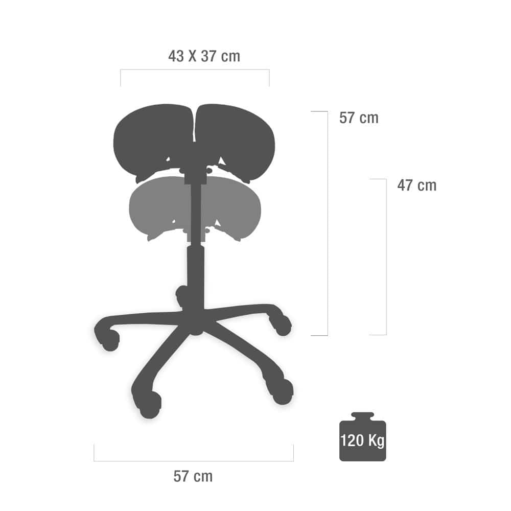 Sattel-Hocker mit Rückenlehne