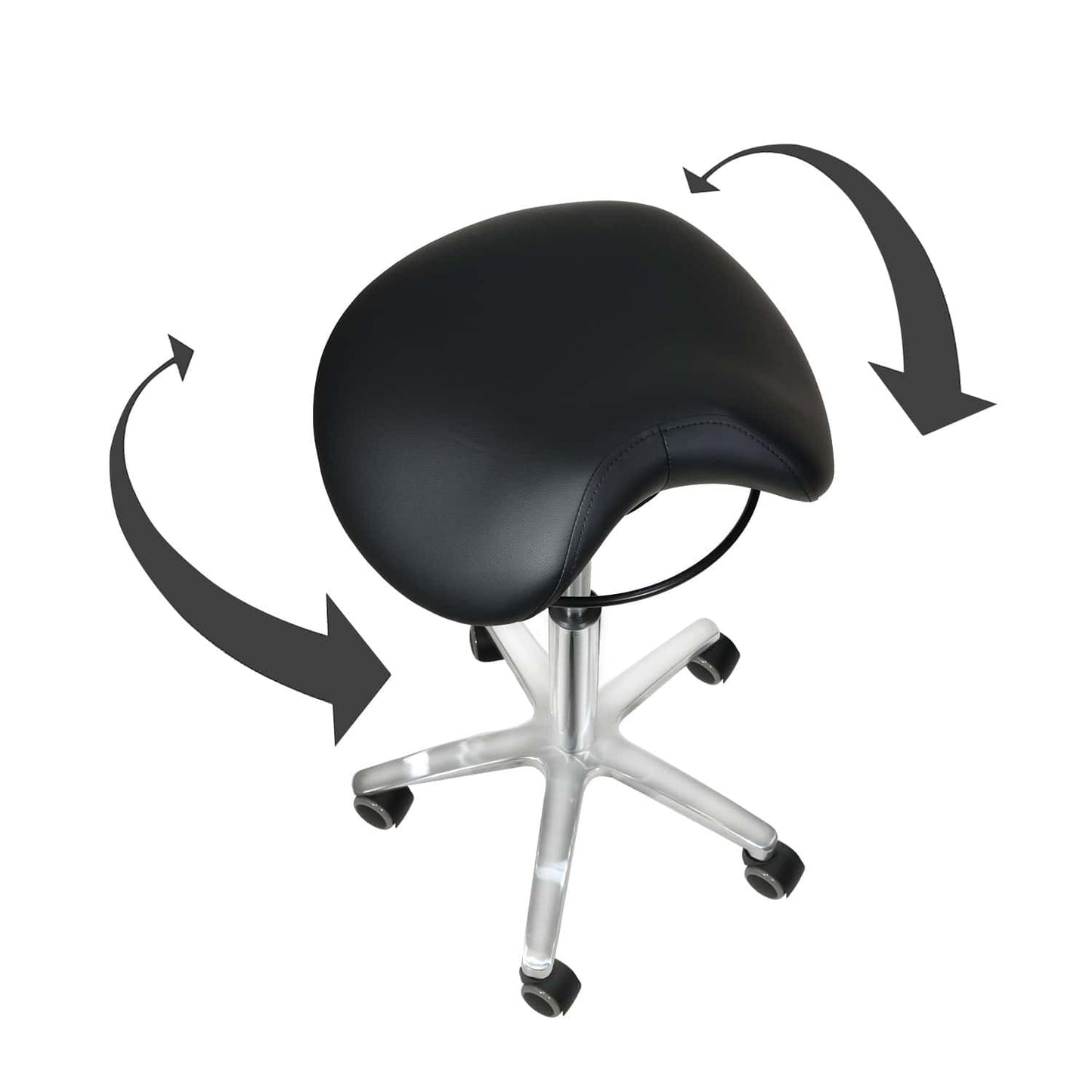 Sattelsitz-Hocker mit Schwing-Mechanismus