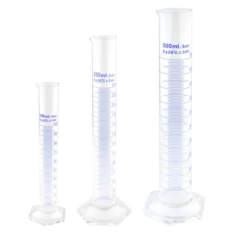 Teqler Messzylinder aus Glas