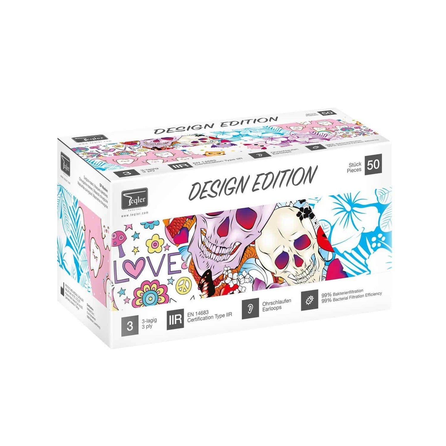 Teqler - Teqler OP-Masken mit Muster - Eule