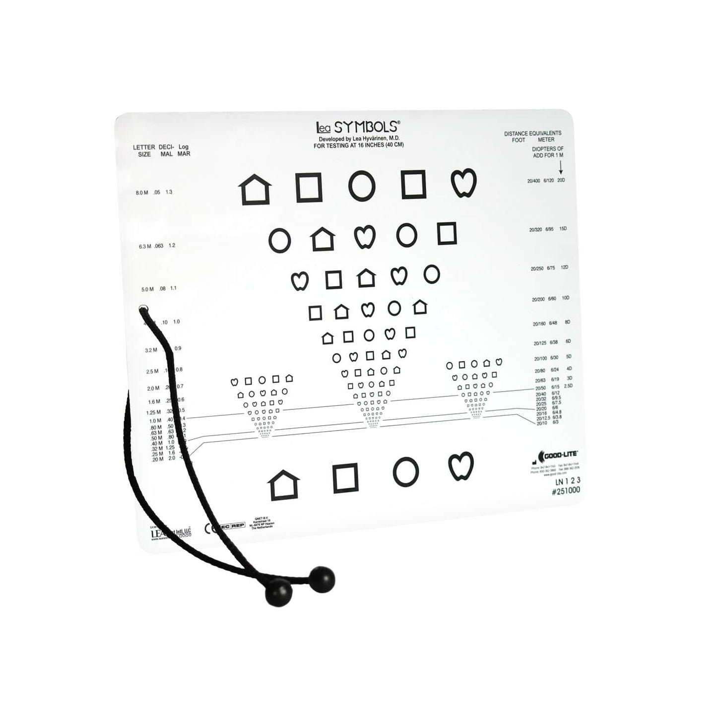 Nahtest LEA™-Symbole/-Zahlen-Karte