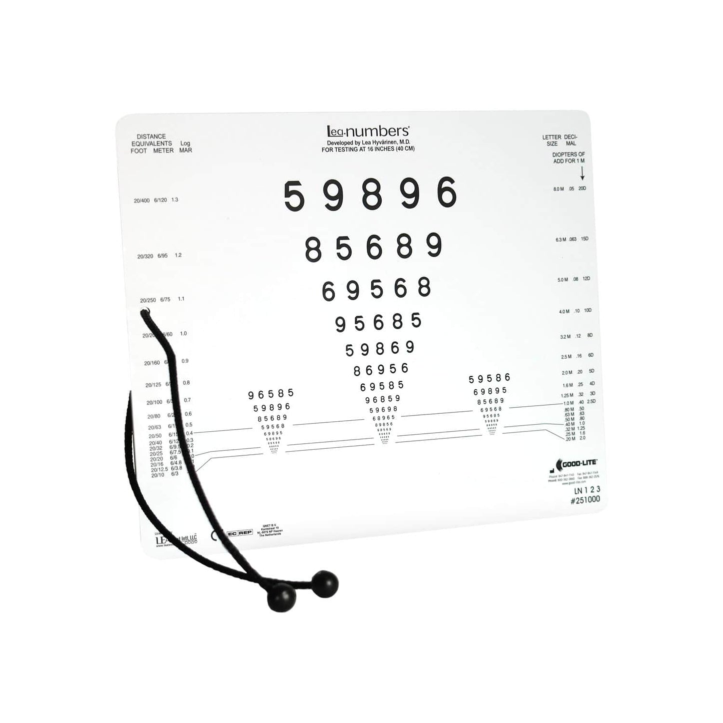 Nahtest LEA™-Symbole/-Zahlen-Karte