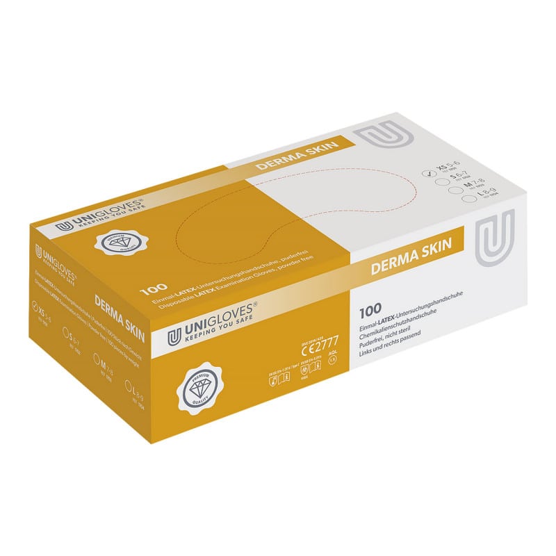 derma skin handschuhe Einmalhandschuhe Unigloves Derma Skin – Med-Praxisbedarf