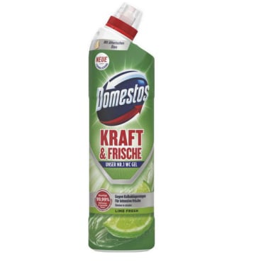 Unilever Deutschland - Domestos WC-Reiniger Kraft & Frische Gel - 750 ml - Flasche, Fresh Citrus