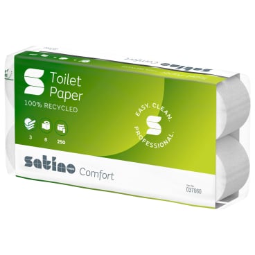 Satino Comfort Kleinrollen Toilettenpapier, hochweiß, MT1