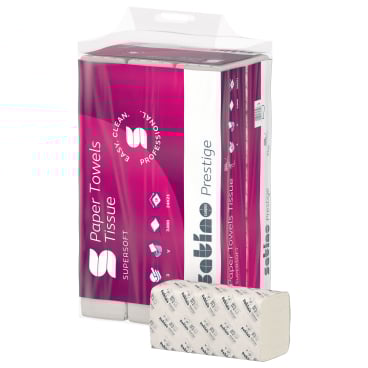 Satino Prestige Handtuchpapier, V-Falz, 3-lagig, PT3 und PT4