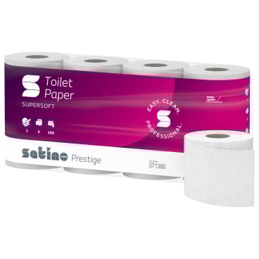 Satino Prestige, Toilettenpapier 3-lagig, MT1, mit Präge-Motiv