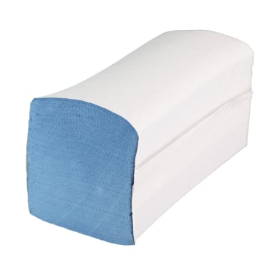 zetForm® Falthandtücher V-Falz, Tissue, blau, 2-lagig