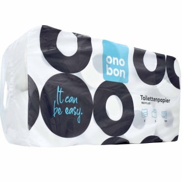 onobon Toilettenpapier 3-lagig, hochweiß