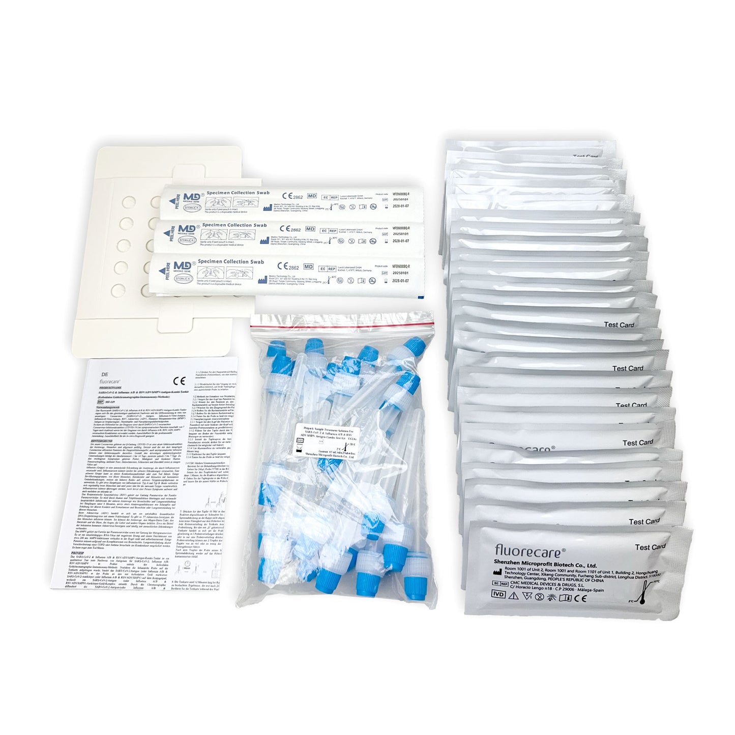 6in1 fluorecare® Profi Kombi-Test (Covid-19, Influenza A/B, RSV, ADV, hMPV)