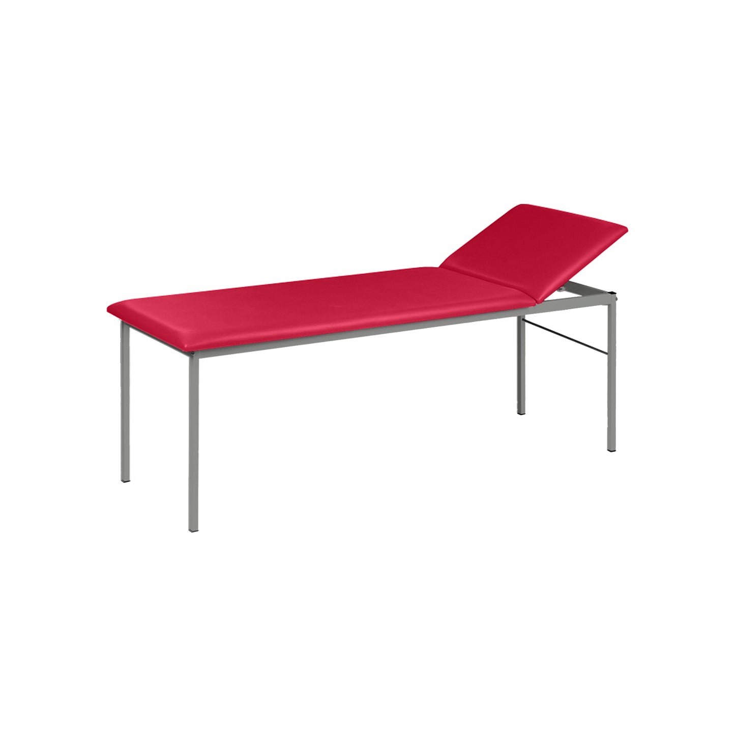 Untersuchungsliege | rot Stahl teilverchromt | günstig kaufen