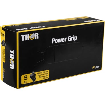 ABENA® Thor Power Grip Einmalhandschuhe, schwarz