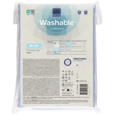 ABENA® Waschbare Bettschutzunterlage, 90x85 cm, hellblau