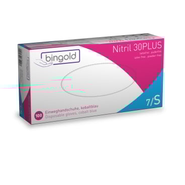 BINGOLD Nitril 30PLUS Einweghandschuh, dunkelblau