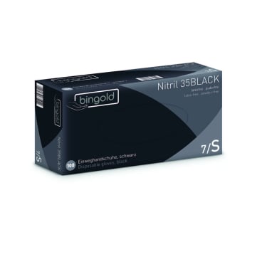 BINGOLD Nitril 35BLACK Einweghandschuhe, schwarz