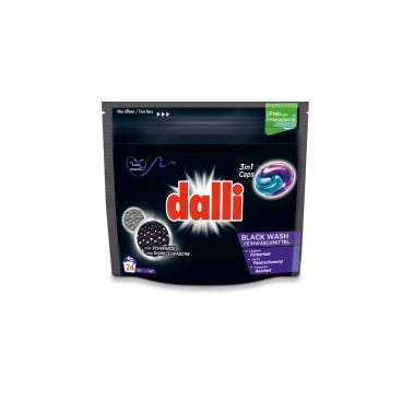dalli Waschmittel Pods 3in1 Caps Black Wash, 24 WL