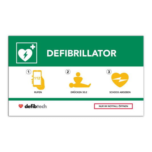 Defibrillator Notfalltafel
