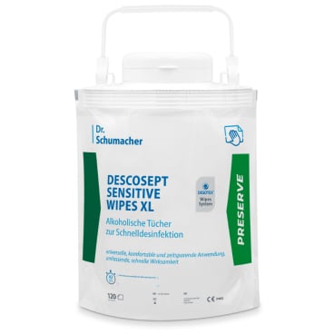 Dr. Schumacher DESCOSEPT SENSITIVE WIPES XL Desinfektionstücher