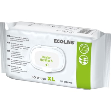 ECOLAB Incidin OxyWipe S XL Reinigungs- und Desinfektionstücher