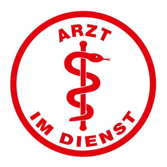 Aufkleber Arzt im Dienst