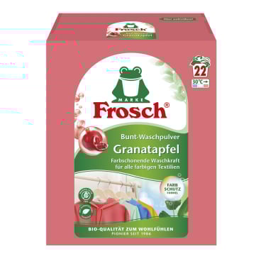 Frosch Bunt-Waschpulver, Granatapfel, farbschützende Rezeptur