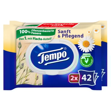 Tempo sanft & pflegend feuchte Toilettentücher