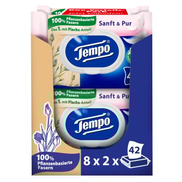 Tempo sanft & pur feuchte Toilettentücher Großpackung