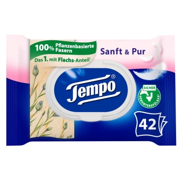 Tempo sanft & pur feuchte Toilettentücher
