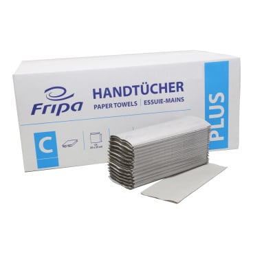 Fripa Papierhandtücher Plus Naturell, C-Falz, 25 x 33 cm