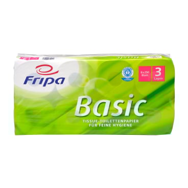 Fripa Toilettenpapier Basic, 3-lagig, recycelt