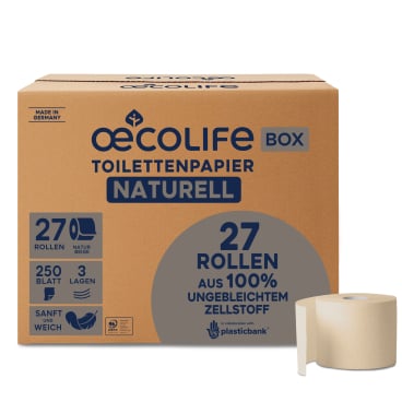 Fripa oecolife Toilettenpapier, Naturell, 3-lagig